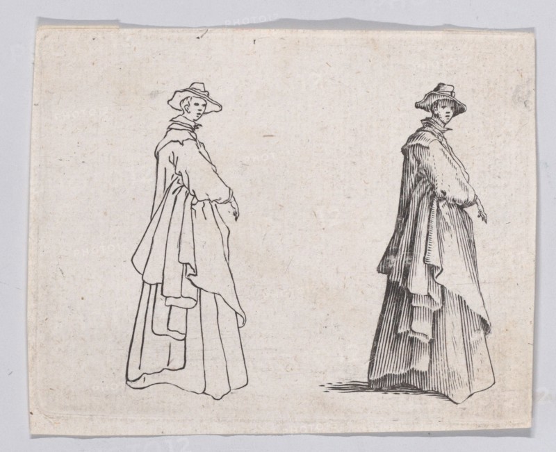Reverse Copy of La Dame au Vêtement Ample (The Woman with the Ample Clothing), 17th century. Creator: Anon.