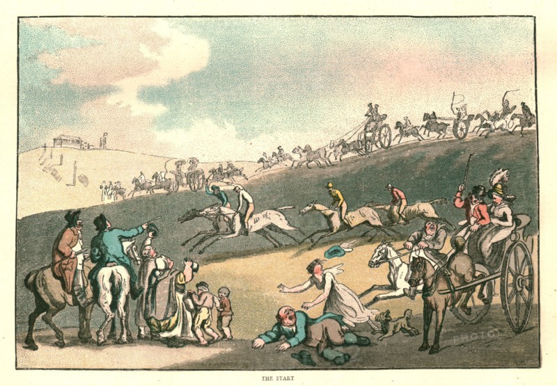 'The Humours of Horse Racing, The Start', c1816 (1886). Creator: Unknown.