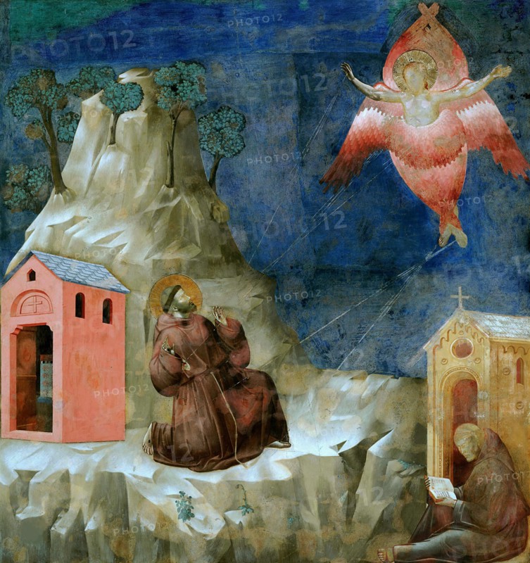 The Stigmatisation of Saint Francis (from Legend of Saint Francis), 1295-1300. Creator: Giotto di Bondone (1266-1377).