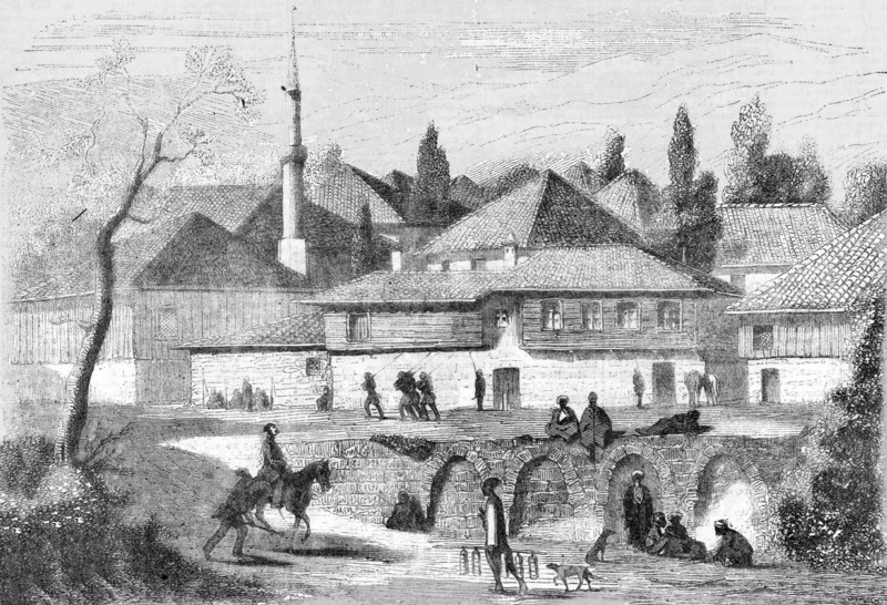 'Quarters of the staff of the Turkish Army at Schumla', 1854. Creator: Unknown.