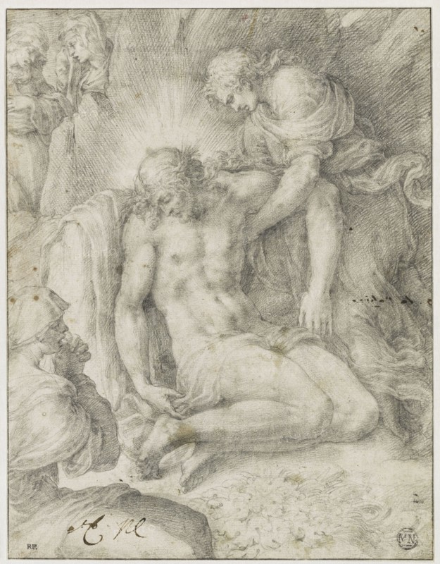 The Dead Christ mourned by John the Evangelist and the holy women, First Half of 16th cen. Creator: Clovio, Giulio (1498-1575).