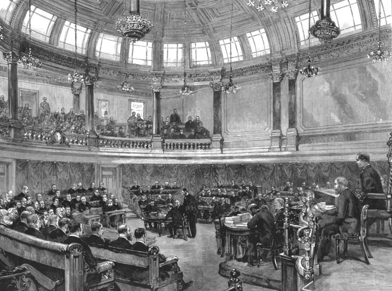 ''The County Council in it's New Home at Spring Gardens', 1890. Creator: Unknown.