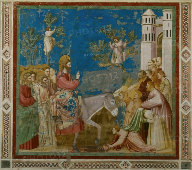 The Entry of Christ into Jerusalem (From the cycles of The Life of Christ), 1304-1306. Creator: Giotto di Bondone (1266-1377).