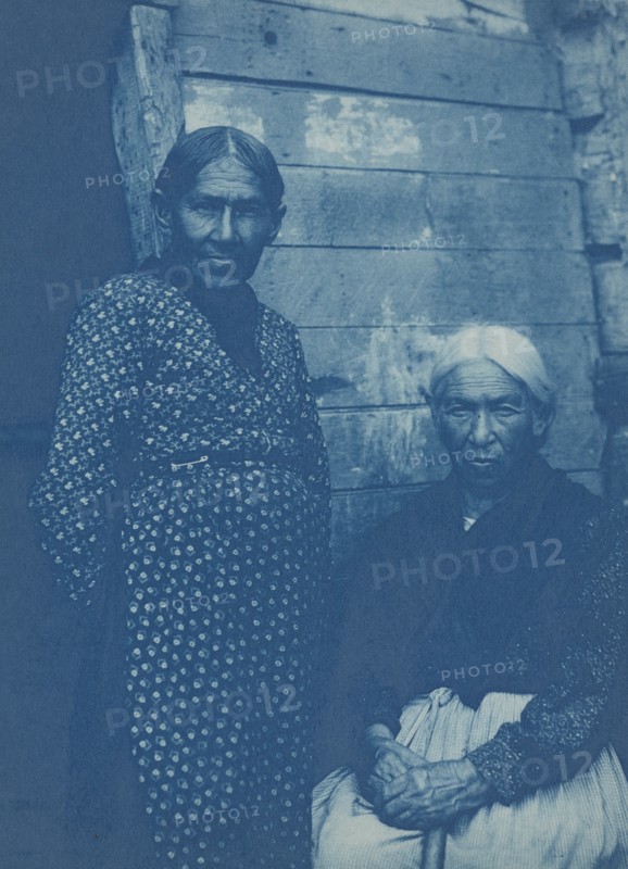 Two Native American women, posed, on Mackinac Island, 1903. Creator: Frances Benjamin Johnston.