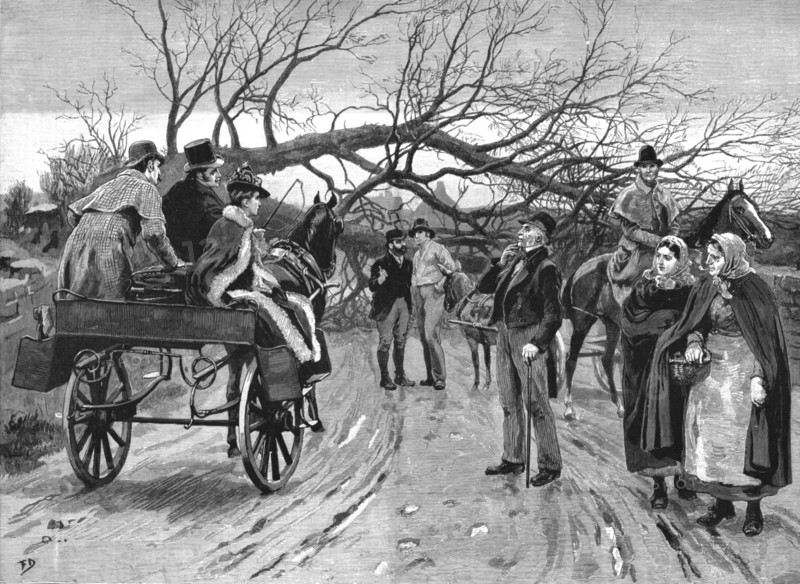 ''Obstruction'--Scene from a Disturbed District of Ireland', 1890. Creator: Unknown.