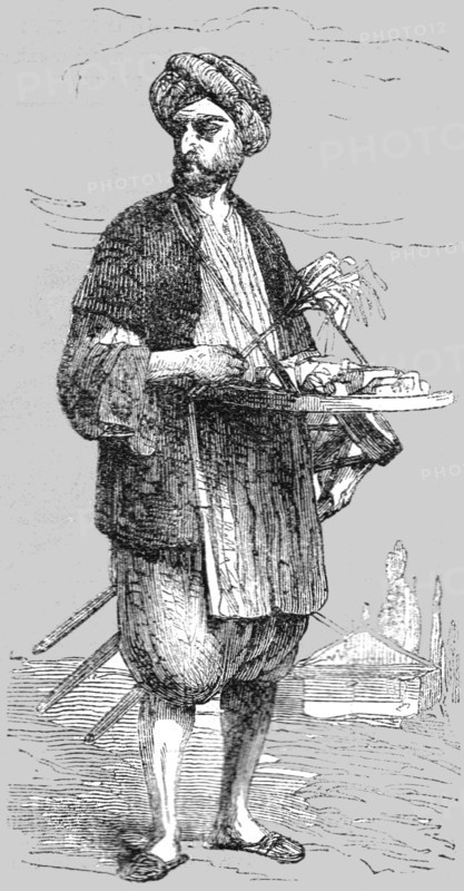 'Dealer in Sweetmeats; Industrious Classes in Constantinople', 1854. Creator: Unknown.