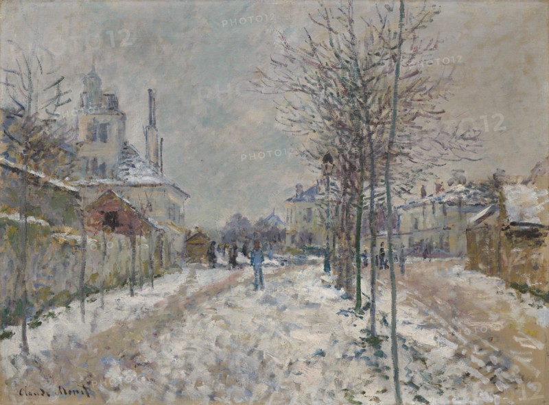 Le Boulevard de Pontoise à Argenteuil, neige (The Snow-Covered Boulevard de Pontoise in..., 1875. Creator: Monet, Claude (1840-1926).