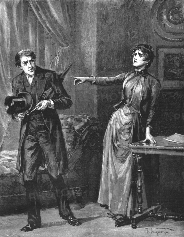' Madame Leroux'; By Francis Eleanor Trollope; 'Leave my house! ' ', 1890. Creator: Percy Macquoid.