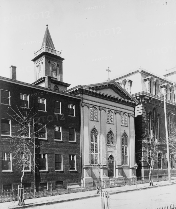 Part of exterior view of Georgetown Visitation Preparatory School, Washington, D.C., c1890 - 1910. Creator: Frances Benjamin Johnston.