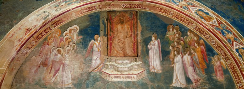 God Sends Gabriel to the Virgin (From the cycles of The Life of the Blessed Virgin Mary), 1304-1306. Creator: Giotto di Bondone (1266-1377).