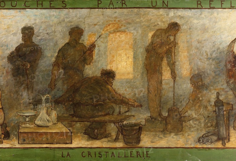 Near or far all trades need to be touched by a reflection of art: Trades: Sketch for the..., 1887. Creator: Edmond Eugene Valton.