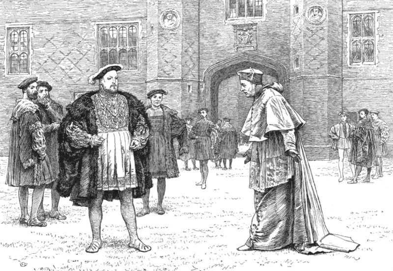 ''Cardinal Wolsey Surrendering Hampton Court Palace to King Henry VIII. 1528 ', 1890. Creator: Unknown.