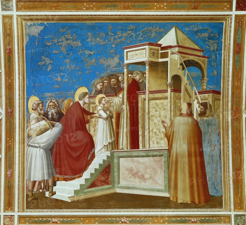 Presentation of the Virgin in the Temple (From the cycles of The Life of the Blessed..., 1304-1306. Creator: Giotto di Bondone (1266-1377).