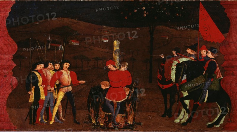 The Miracle of the Desecrated Host (Predella Panel for the church of Corpus Domini in..., 1465-1469. Creator: Uccello, Paolo (1397-1475).