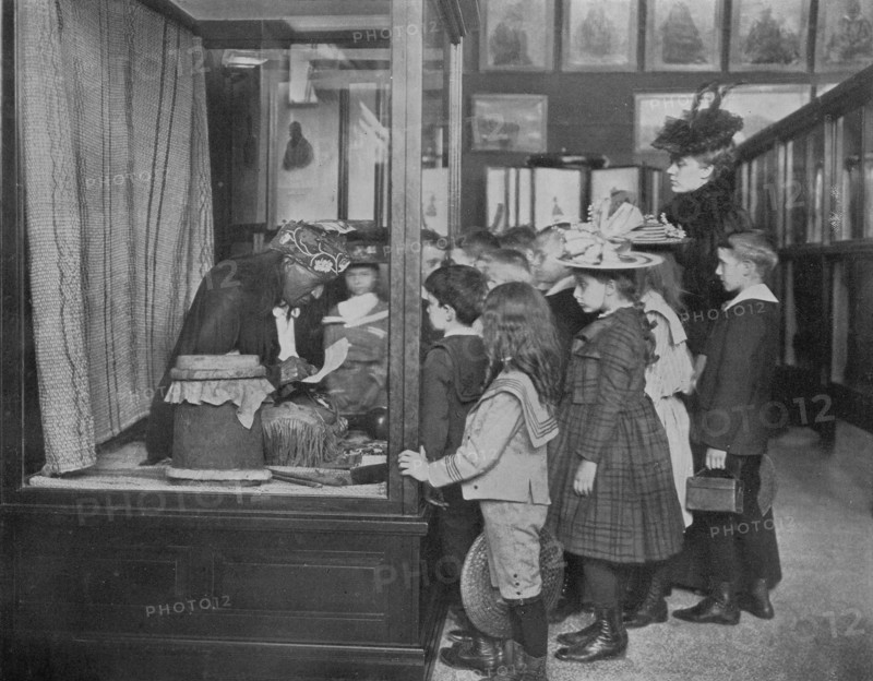 At the museum - fourth grade, 1900. Creator: Frances Benjamin Johnston.