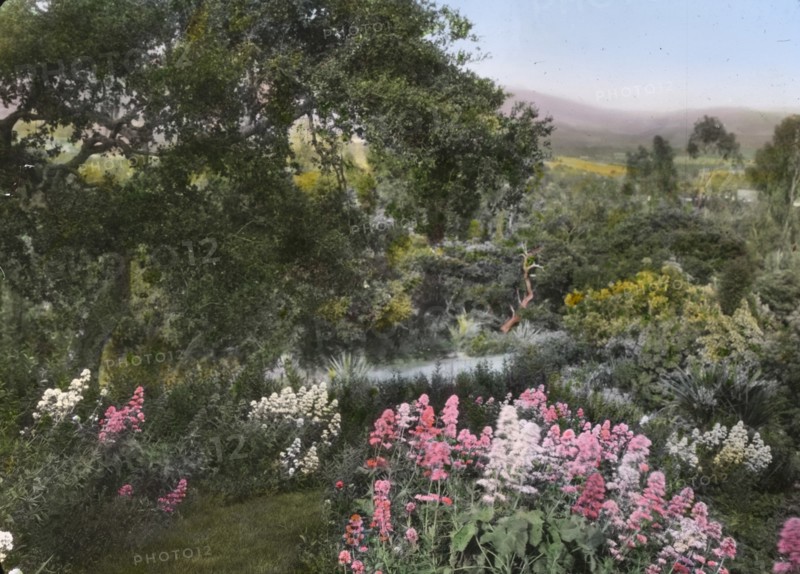 El Cerrito, Edward Larned Ryerson Jr. house, Hot Springs Road, Santa Barbara, California, 1917. Creator: Frances Benjamin Johnston.
