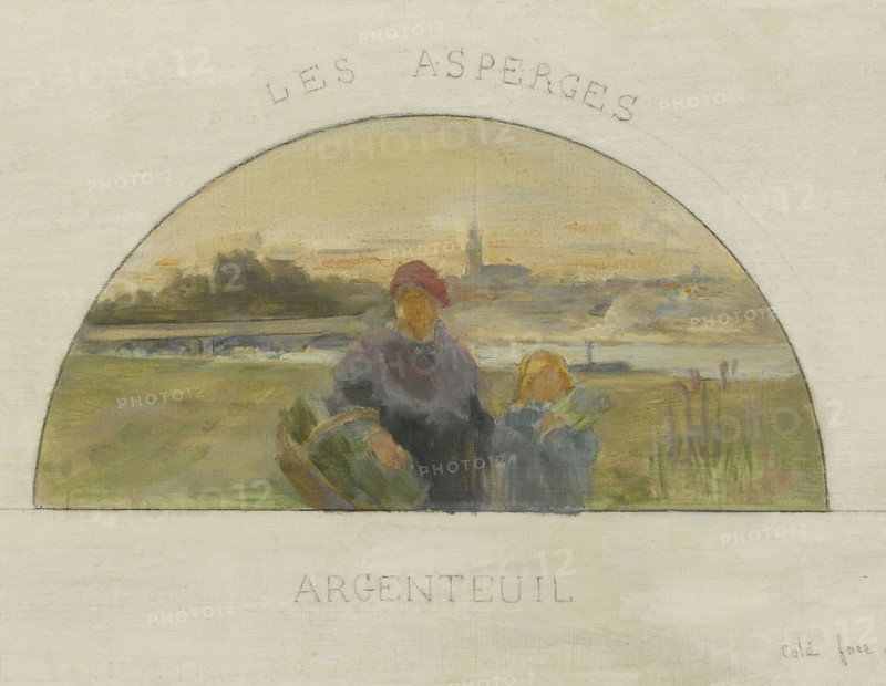 Esquisse pour la salle à manger de l'Hôtel de Ville de Paris : Montreuil : les pêches..., c1891-1892 Creator: Paul Louis Delance.