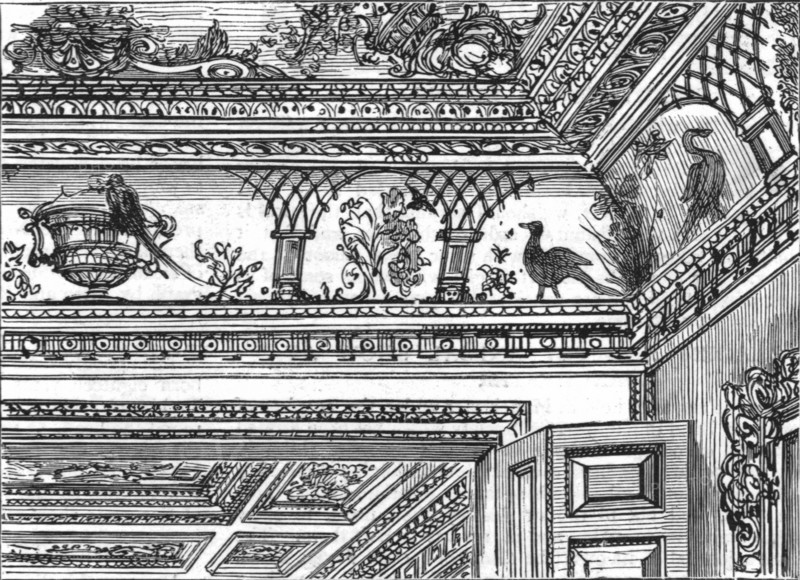 'An old London Mansion - 'Cowfields', 30 Old Burlington Street, ceilings to Drawing Room', 1886. Creator: Unknown.