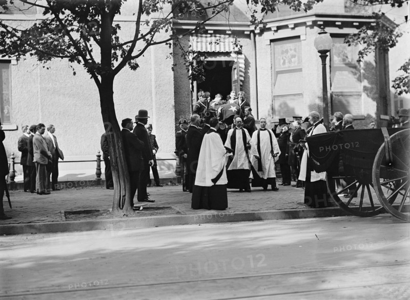 Schley, Winfield Scott, Rear Admiral, U.S.N. Funeral, St. John's Church, Pallbearers..., 1911. Creator: Harris & Ewing.