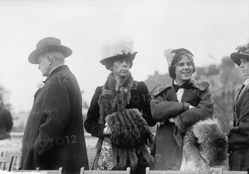 Genevieve Clark with Champ Clark And Mrs. Clark, 1911. Creator: Harris & Ewing.