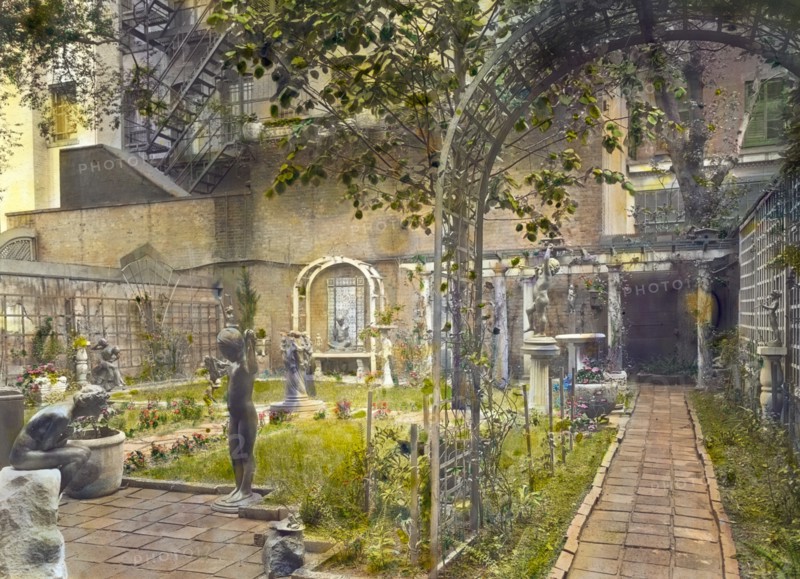 The Touchstone Garden, New York, New York, 1919. Creator: Frances Benjamin Johnston.
