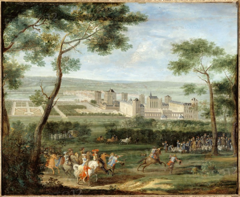 Chateau de Vincennes, around 1660, seen from the south, with pavilions... Creator: Adam Frans van der Meulen.