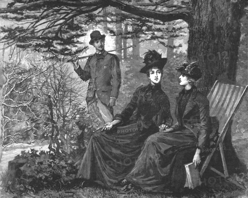 ' Madame Leroux'; By Francis Eleanor Trollope; Mildred was usually to be foundestablished under one  Creator: Percy Macquoid.