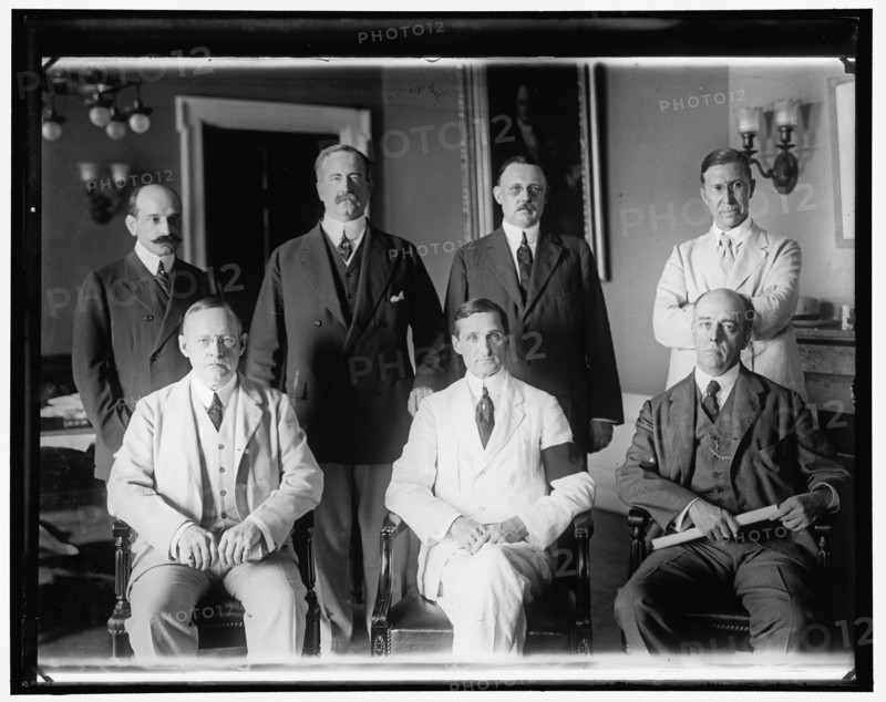 Group: William Gibbs McAdoo, center front, between 1910 and 1920. Creator: Harris & Ewing.