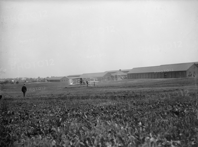 Wright Flights, Fort Myer, Va, July 1909 - First Army Flights; View of Wright Plane, 1909 July. Creator: Harris & Ewing.
