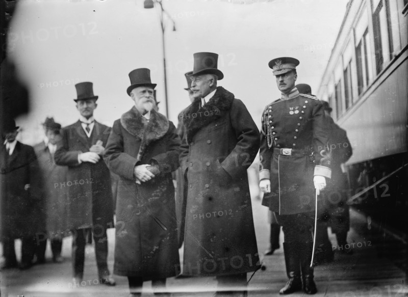 Ambassador James Bryce; Arthur, The Duke of Connaught; Maj. Butt, 1911. Creator: Harris & Ewing.