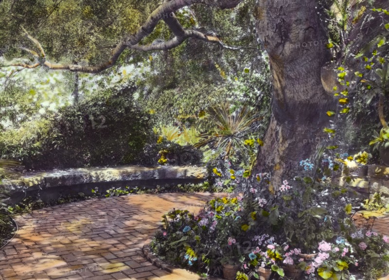 Glendessary, Robert Cameron Rogers house, Glendessary Lane, Santa Barbara, California, 1917. Creator: Frances Benjamin Johnston.