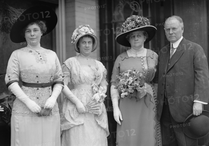 Dolly Madison Breakfast - Mrs. H.D. Clayton; Mrs. Bedell Parker; Mrs. W.J. Bryan; Norman Mack, 1912. Creator: Harris & Ewing.