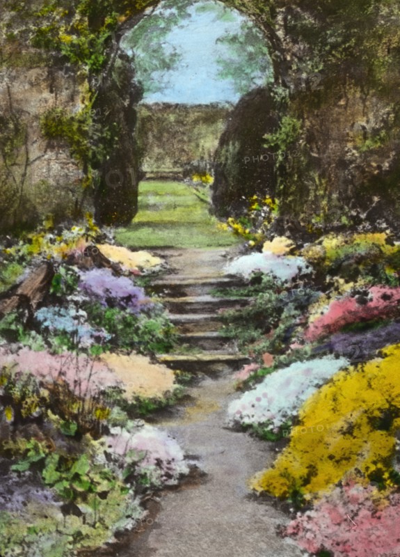 Reproduction of illustration: "Baberton, Midlothian," Scotland, showing the hollow..., c1915 - 1925. Creator: Frances Benjamin Johnston.