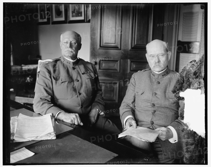Hugh L. Scott & Tasker H. Bliss at desk, between 1910 and 1920. Creator: Harris & Ewing.