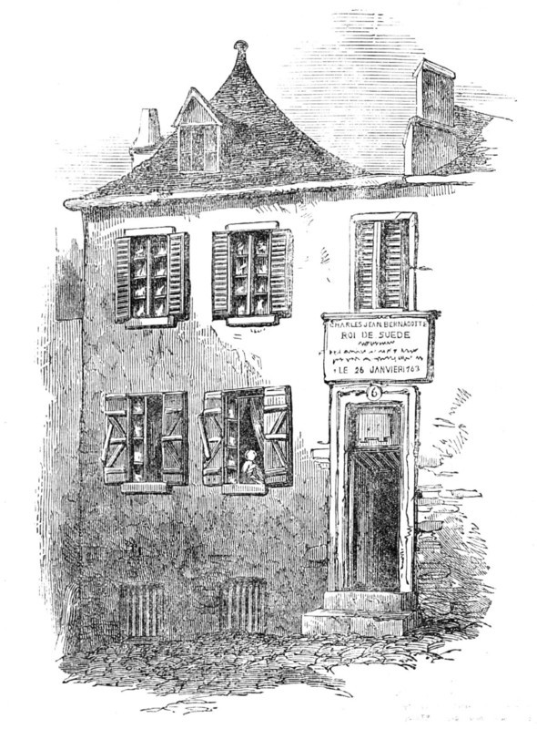 House in Pau [in France], in which Bernadotte was born, 1854. Creator: Unknown.