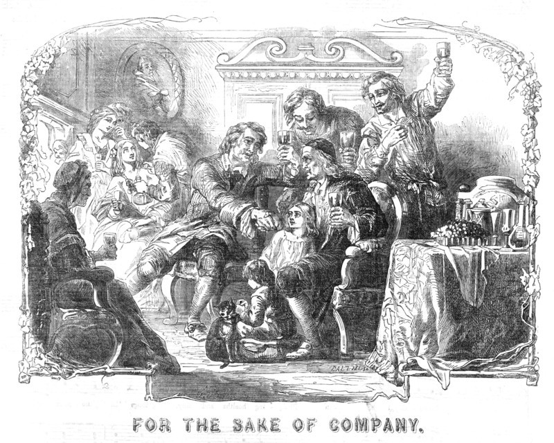 For the Sake of Company, 1854. Creators: Unknown, George Dalziel.