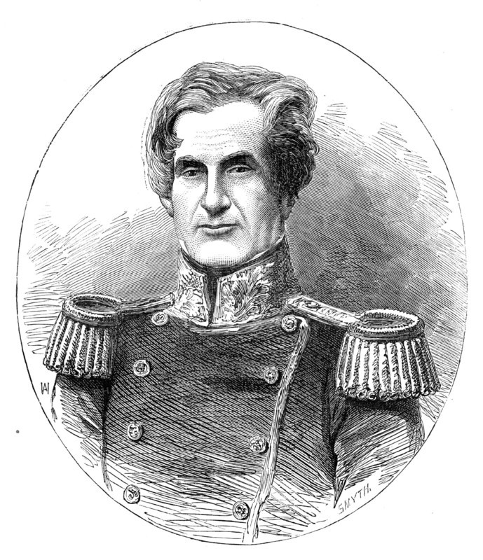 Sir Edmund Lyons, G.C.B., Rear-Admiral of the British Fleet, in the Black Sea..., 1854. Creator: Smyth.