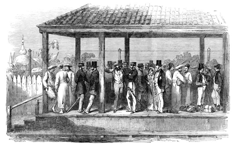 An Indian Railway Station, 1854. Creator: Unknown.