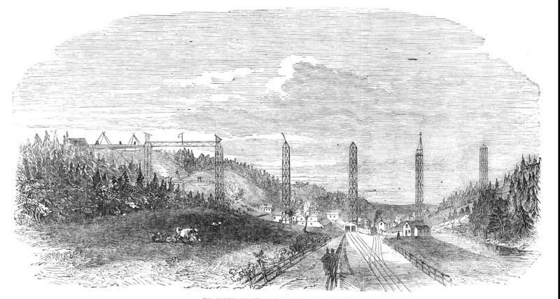 The Crumlin Viaduct, on the Western Valley Railway, 1854. Creator: Unknown.