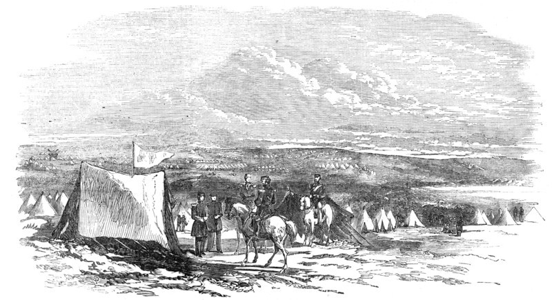 Camp of General Sir De Lacy Evans, upon the Heights of Sebastopol, 1854. Creator: Unknown.