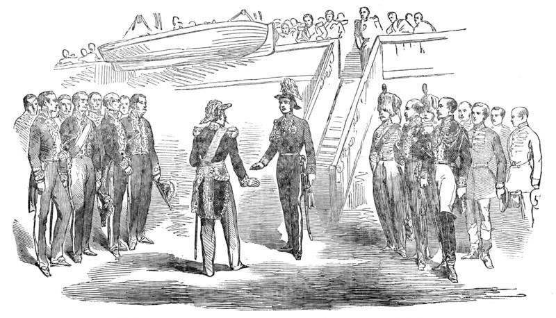 The Meeting of His Royal Highness Prince Albert and the Emperor of the French, at Boulogne, 1854. Creator: Unknown.