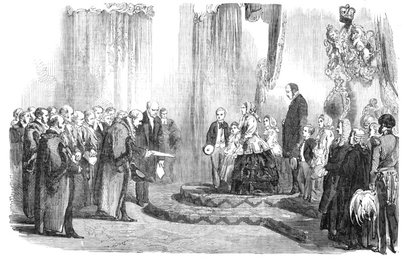 Presentation of Addresses to Her Majesty, at the Station Hotel, Hull, 1854. Creator: Unknown.