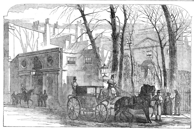 Pembroke-House, Whitehall-Gardens, the Office of the Minister-at-War, 1854. Creator: Unknown.
