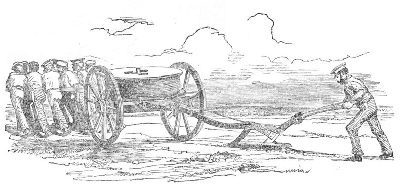 Electric Telegraph for the Seat of War - Plough for Laying the Wire, 1854. Creator: Unknown.