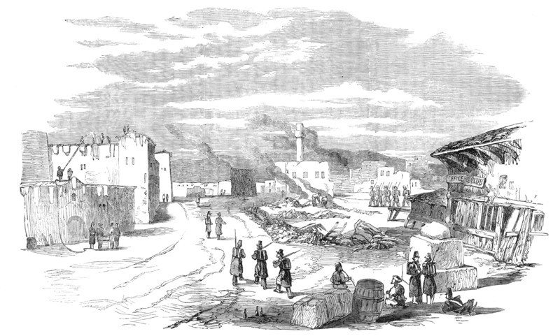 Ruins at Varna, after the recent fire, 1854. Creator: Unknown.