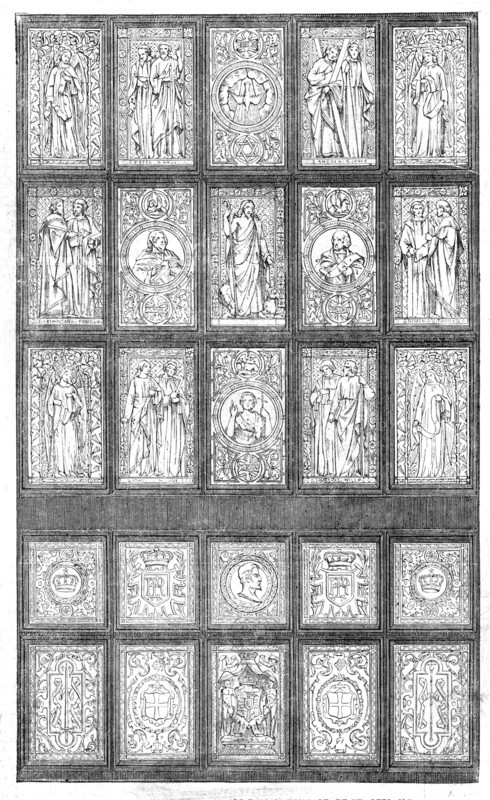 Painted Window presented to the King of Denmark, by Mr. Peto, M.P., 1854. Creator: Unknown.