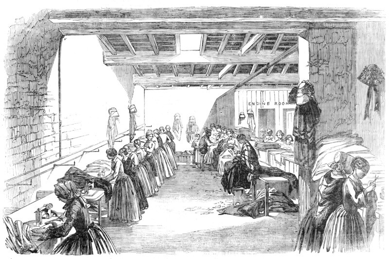Steam Sewing-Machines, 1854. Creator: Unknown.