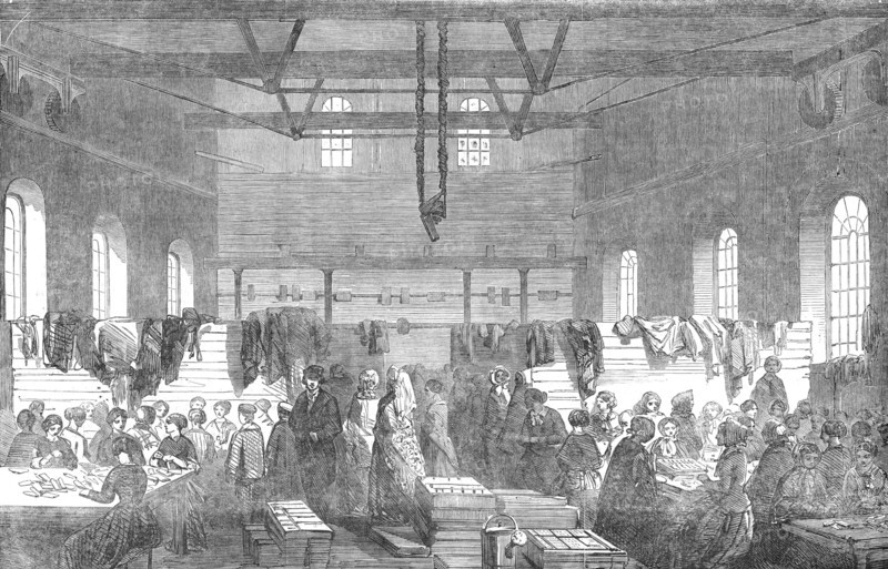 Ammunition Works at Northfleet - Ball-Cartridge-Making, 1854. Creator: Unknown.