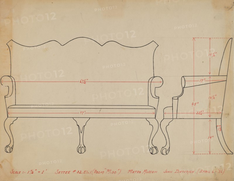 Settee, 1936.