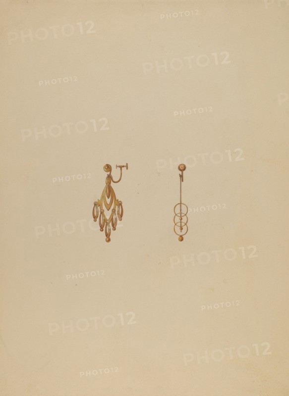 Earrings, c. 1937.